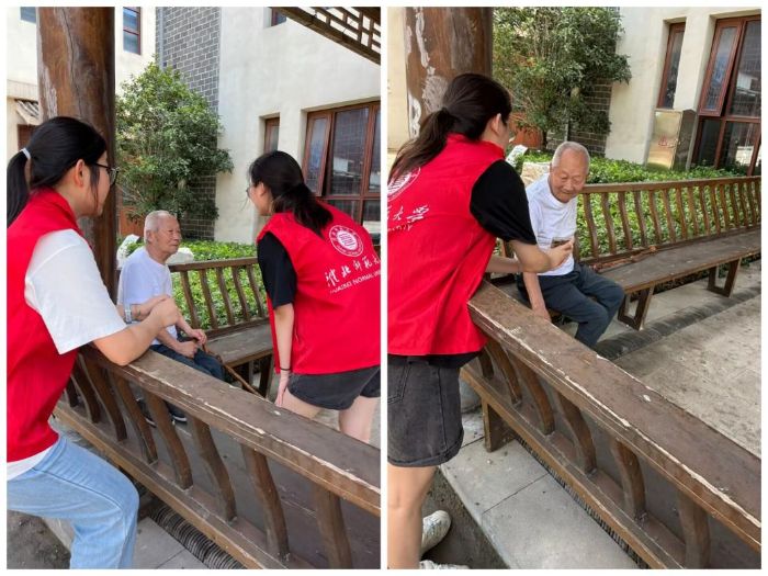  淮師學子敬老愛老助老在行動